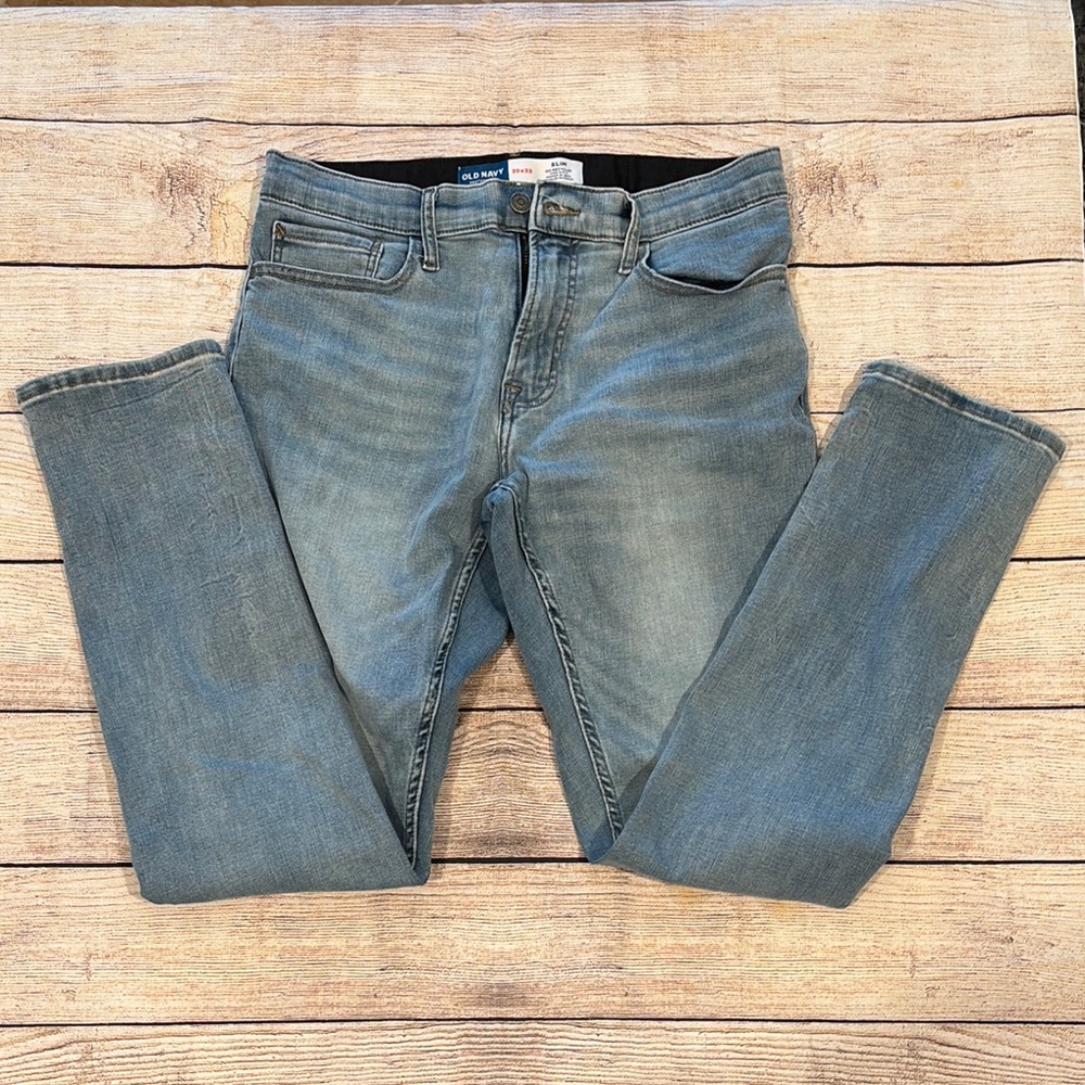 Old Navy Men's Slim Fit Blue Jeans 30x32 Slim 360* stretch